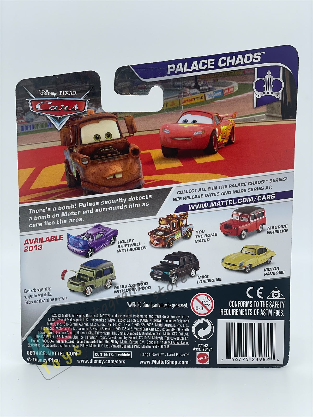 DISNEY PIXAR CARS BY MATTEL - MAURICE WHEELKS - PALACE CHAOS - BNIP