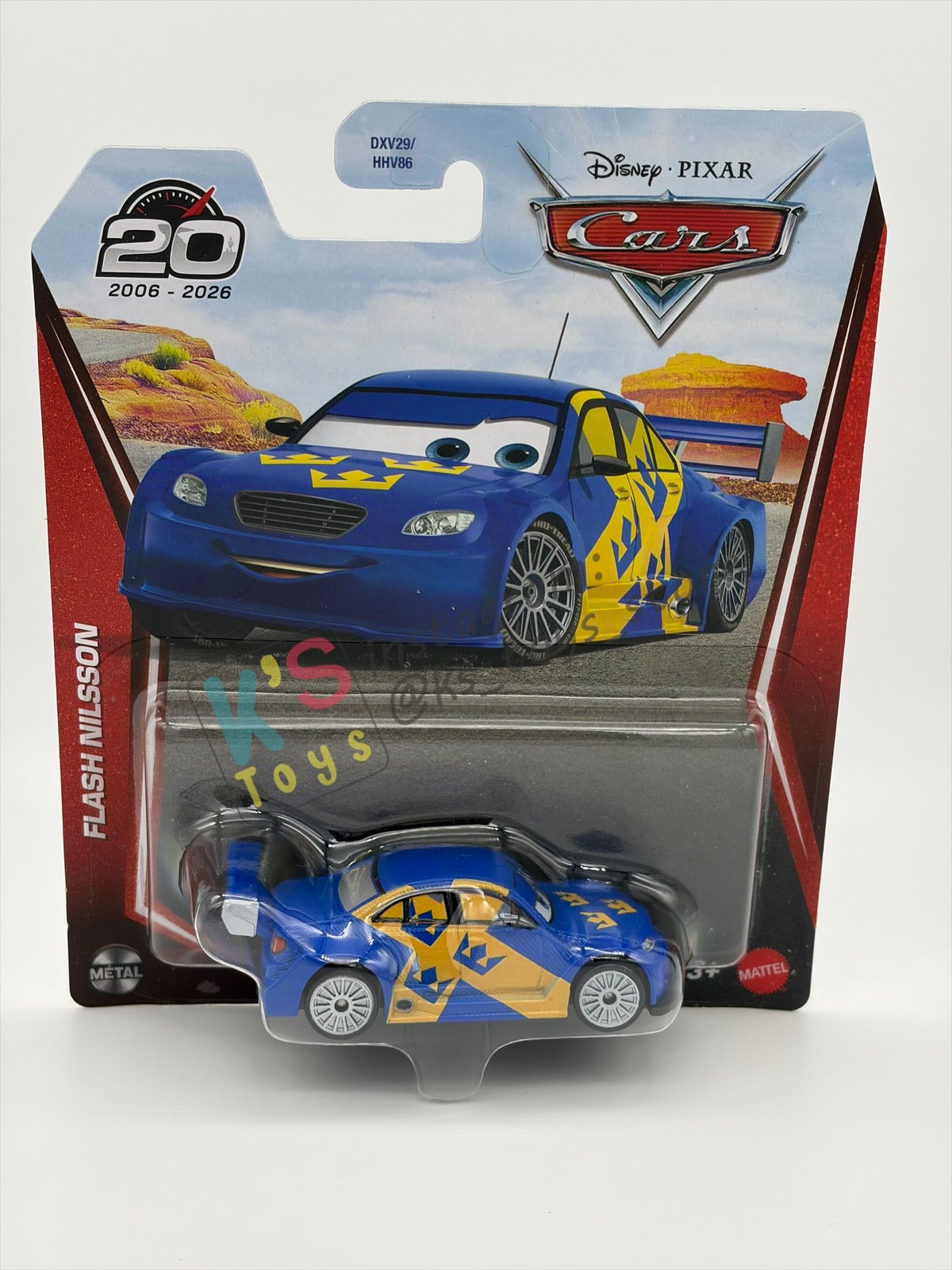DISNEY PIXAR CARS BY MATTEL 1:55, "FLASH NILSSON" - 2026 RE-RELEASED - BNIP