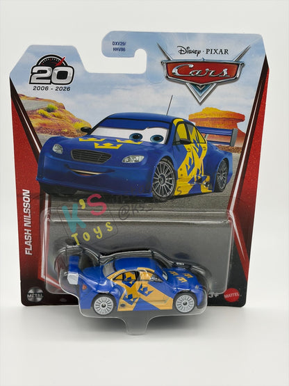 DISNEY PIXAR CARS BY MATTEL 1:55, "FLASH NILSSON" - 2026 RE-RELEASED - BNIP