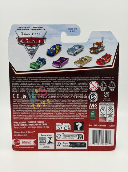DISNEY PIXAR CARS BY MATTEL 1:55, "NIGEL GEARSLEY”- 2026 RE-RELEASED 20th ANNIVERSARY CARD - BNIP