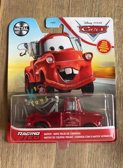 Complete Set of Red Racing Series Disney Pixar Cars by Mattel 1:55 - LIGHTNING MCQUEEN, MATER, FRANCESCO, CRUZ RAMIREZ, JACKSON STORM AND SALLY - BNIP