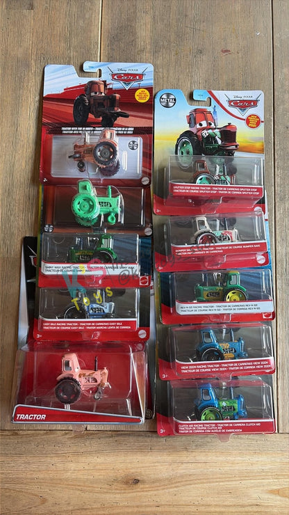Complete Set / Bundle of 10 pcs of "Tractor" Disney Pixar Cars 1:55 by Mattel - BNIP