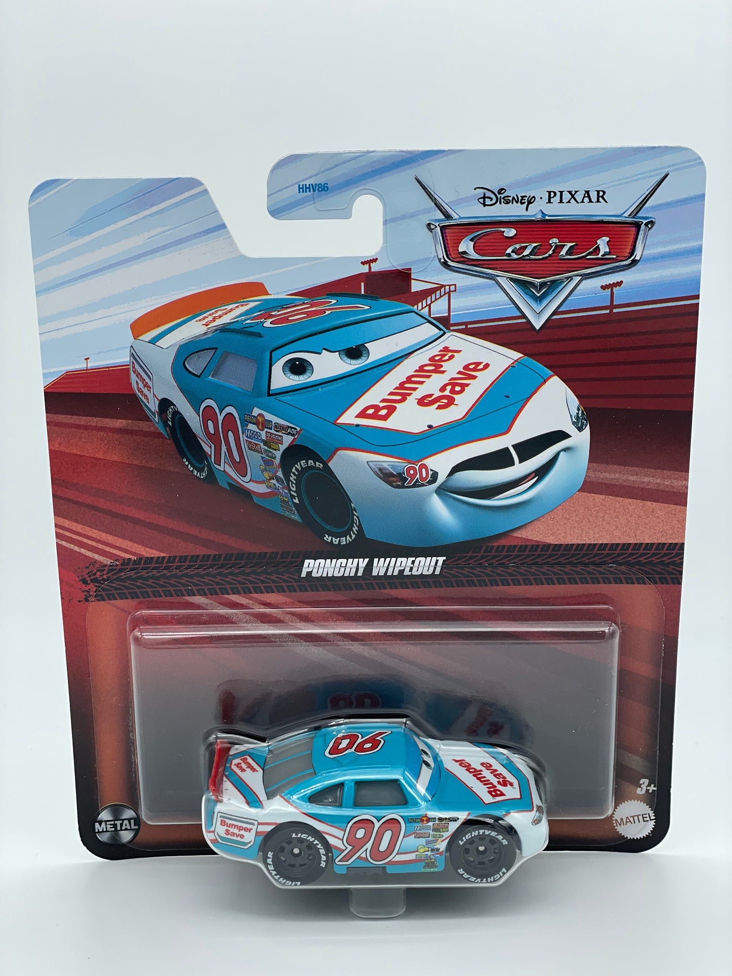 DISNEY PIXAR CARS BY MATTEL - "PONCHY WIPEOUT"  BUMPER SAVE - CARS - 2024 RE-RELEASED - BNIP