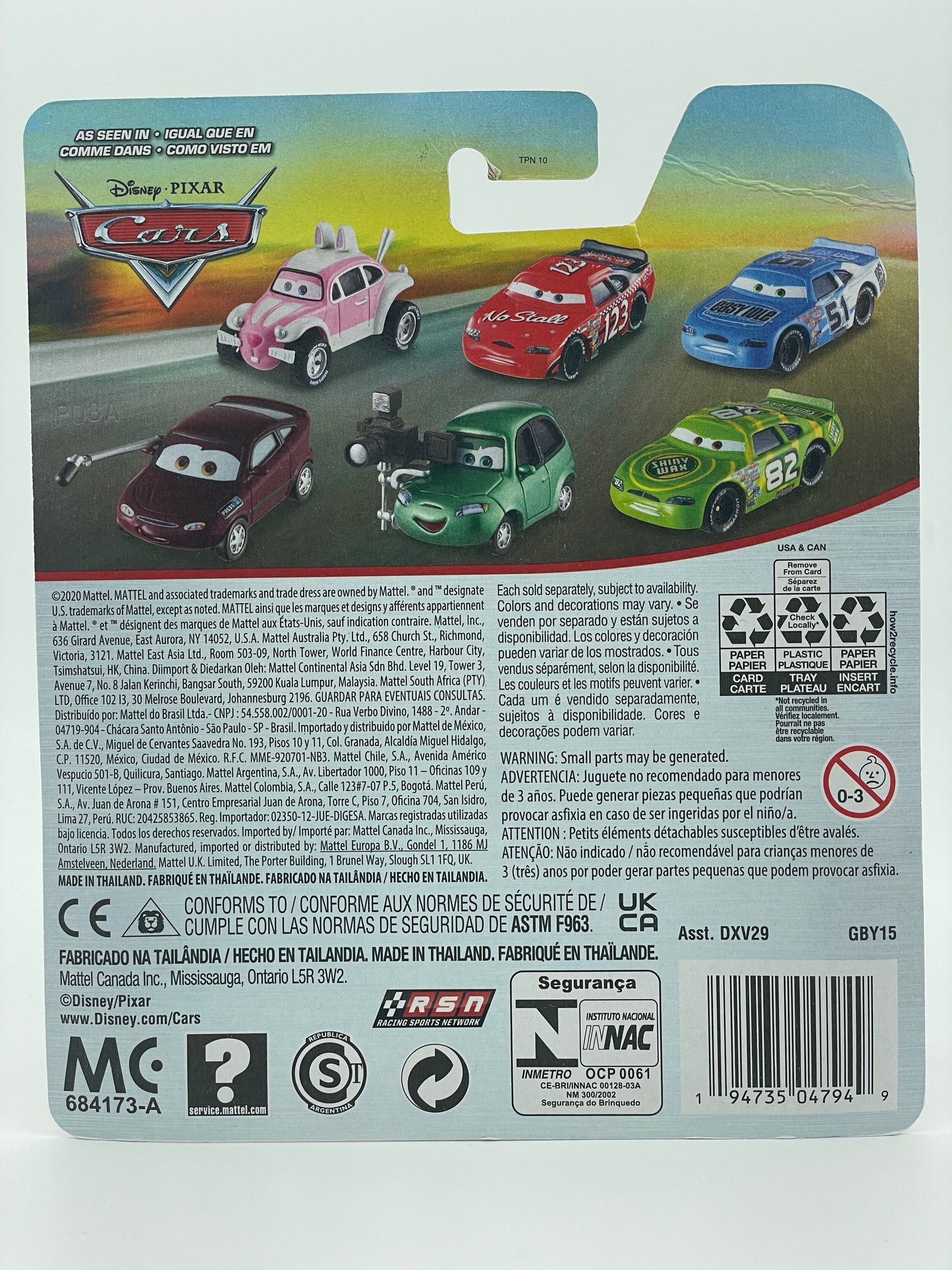 DISNEY PIXAR CARS BY MATTEL, DASH BOARDMAN - 2021 RE-RELEASED - BNIP