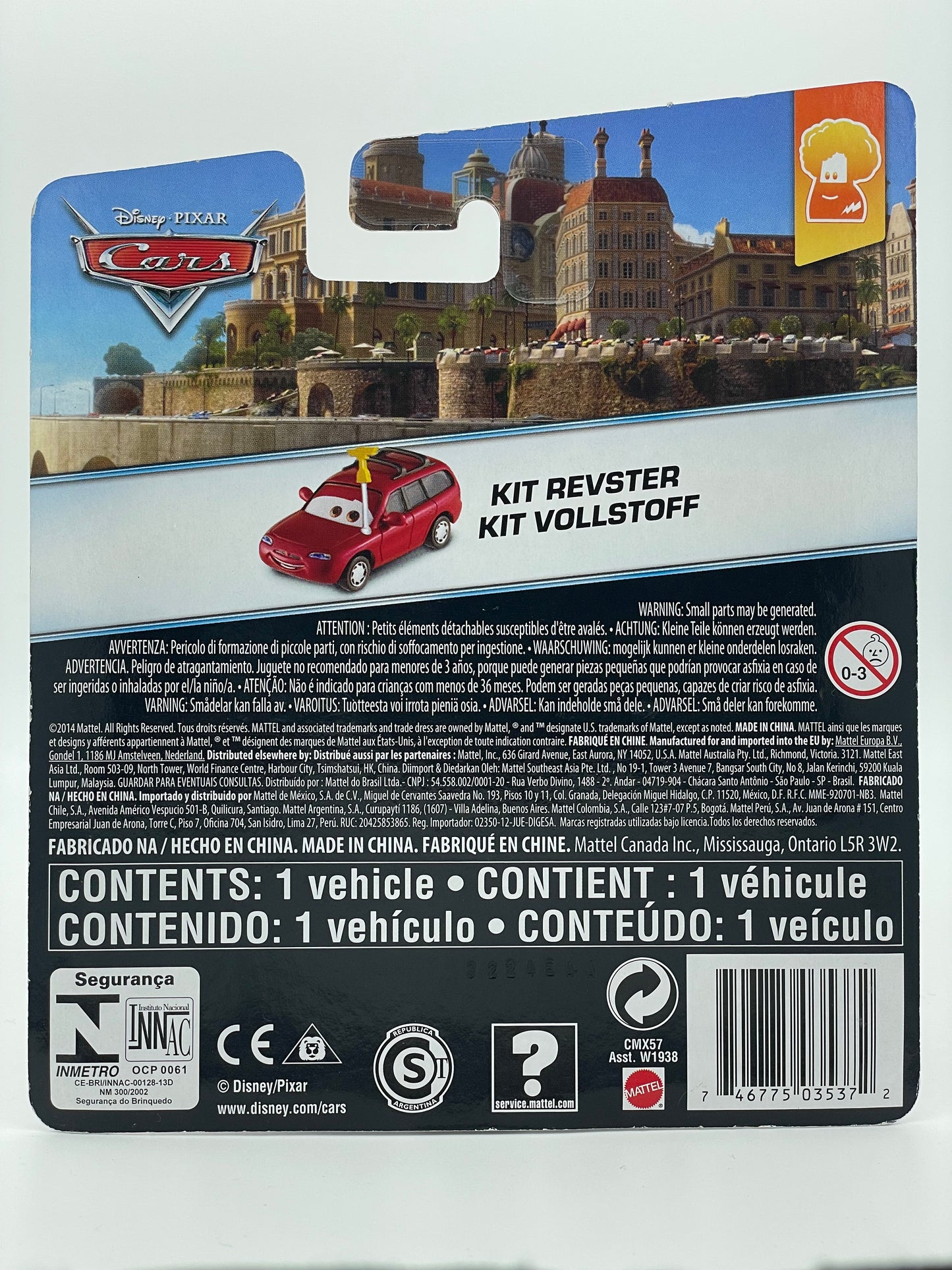 DISNEY PIXAR CARS "KIT REVSTER" RACE FANS - BNIP