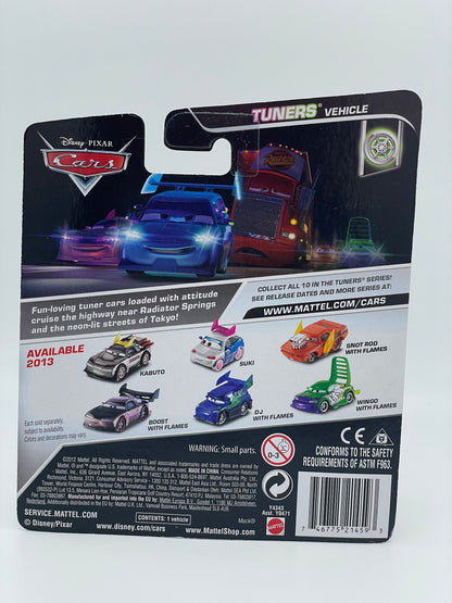 DISNEY PIXAR CARS BY MATTEL, "SNOT ROD WITH FLAMES" - TUNERS SERIES - BNIP