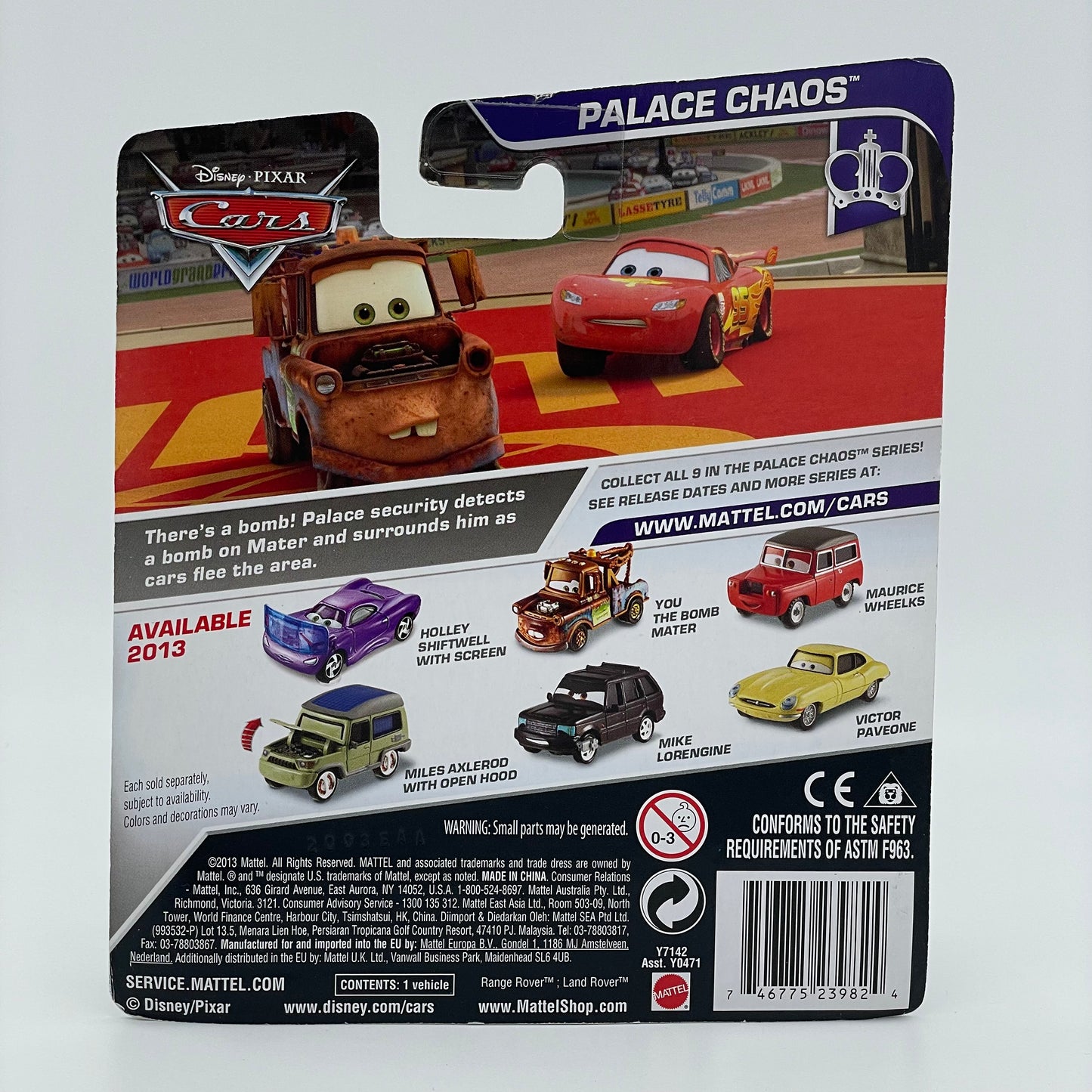 DISNEY PIXAR CARS BY MATTEL - MAURICE WHEELKS - PALACE CHAOS - BNIP