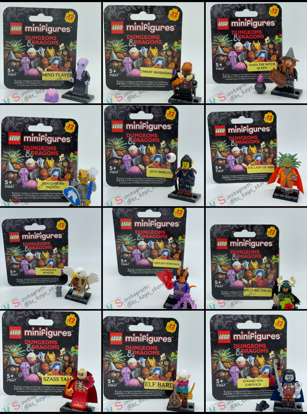 Complete set (12 Figures) - Lego Minifigures 71047 Dungeons and Dragons - 01 October 2024 Released in Australia