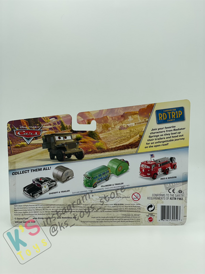 Bundle of 5 Disney Pixar Cars with Trailer from Road Trip series, Included Road Trip Mack Hauler