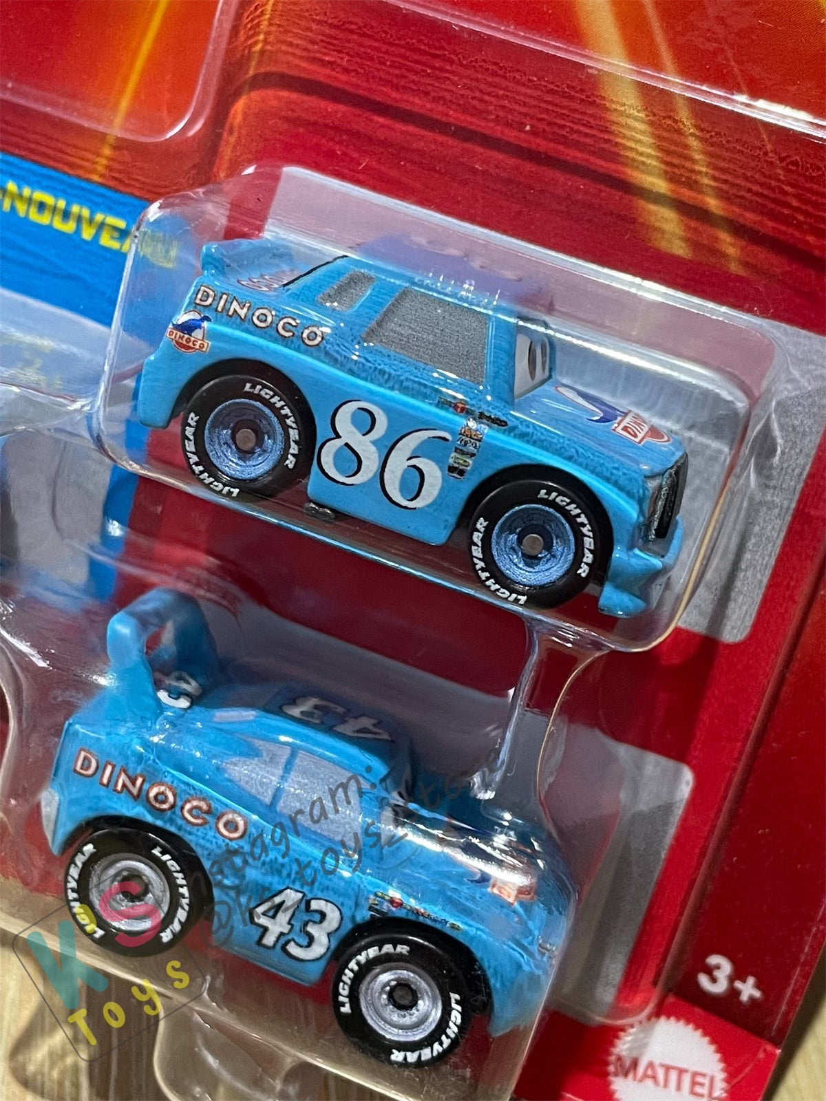 MINI RACERS DISNEY PIXAR CARS 3-PACK BLING BLING LMQ, STRIP WEATHERS THE KING AND DINOCO CHICK HICKS - BNIP