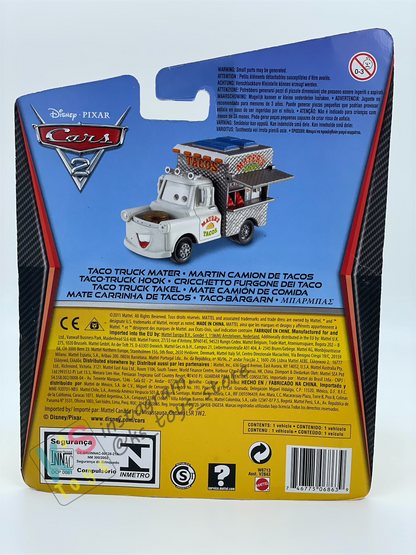 DELUXE DISNEY PIXAR CARS BY MATTEL, "TACO MATER" - CARS 2 CHASE  SERIES - BNIP