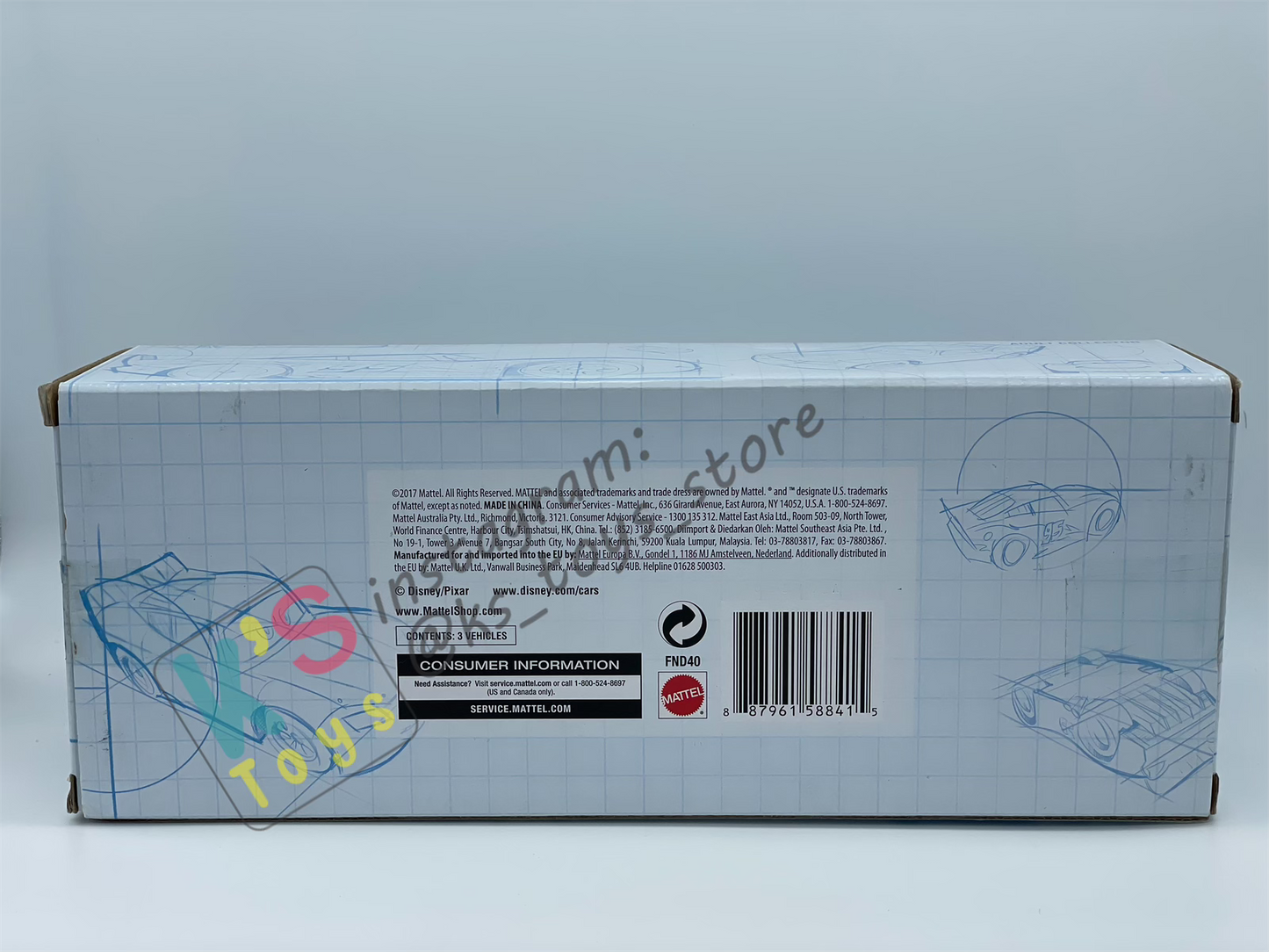 DISNEY PIXAR CARS BY MATTEL, EXCLUSIVE D23 2017 SDCC 2017 RAW LIGHTNING , PAINTED LIGHTNING AND RUST-EZE LIGHTNING MCQUEEN WITH METALLIC FINISH - BNIB