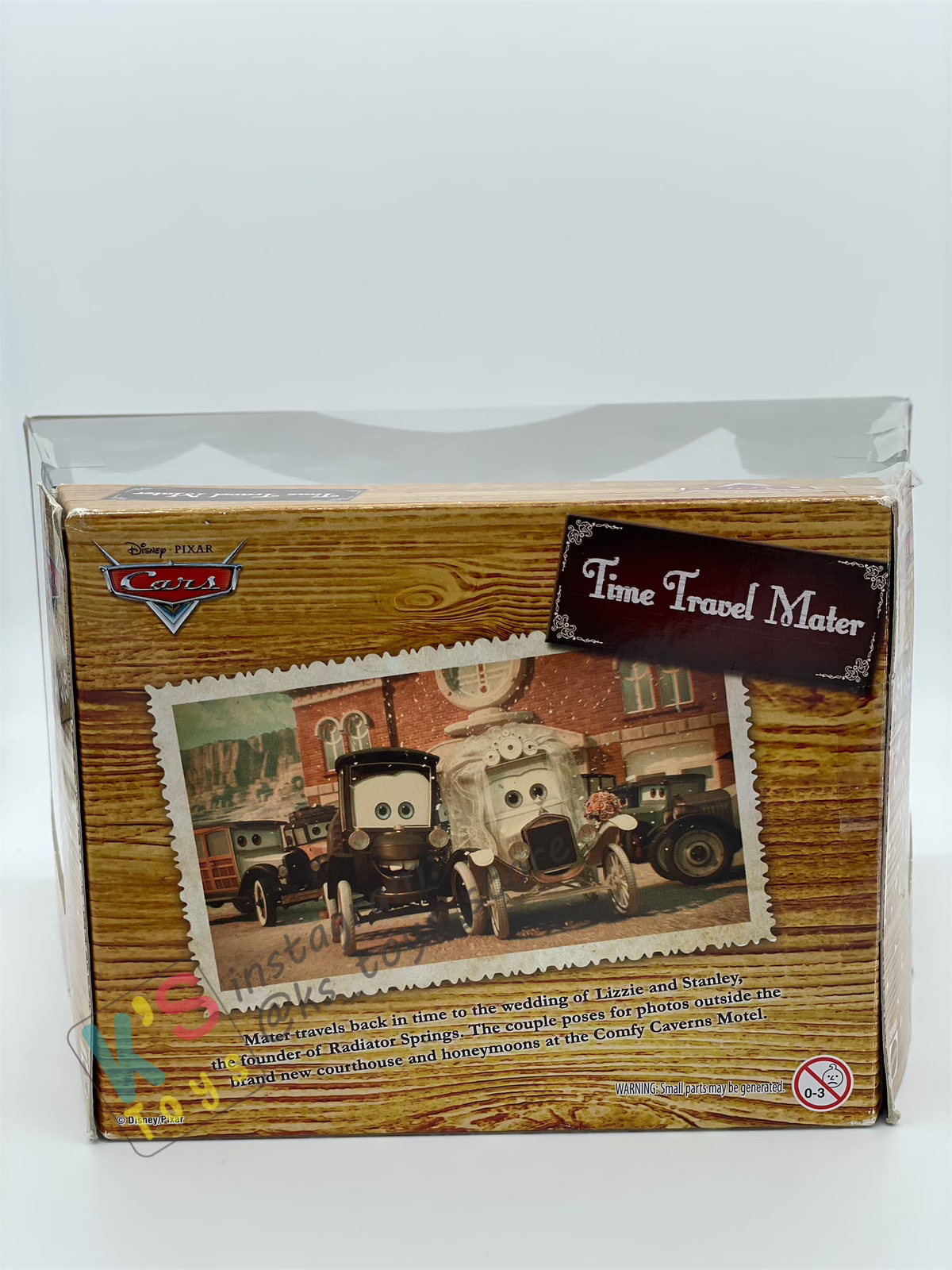 RARE DISNEY PIXAR CARS BY MATTEL, TIME TRAVEL MATER WEDDING DAY 2-PACK GIFT SET - LIZZIE AND STANLEY   - BNIB