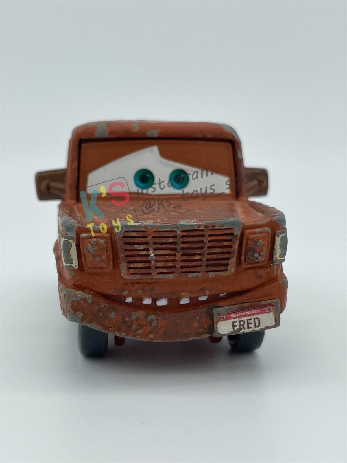 PRE-OWNED / LOOSE DISNEY PIXAR CARS BY MATTEL - "FRED (BIG SIZE)" - PLAYED WITH CONDITION - READ DESCRIPTION!!!!!!!!!!!