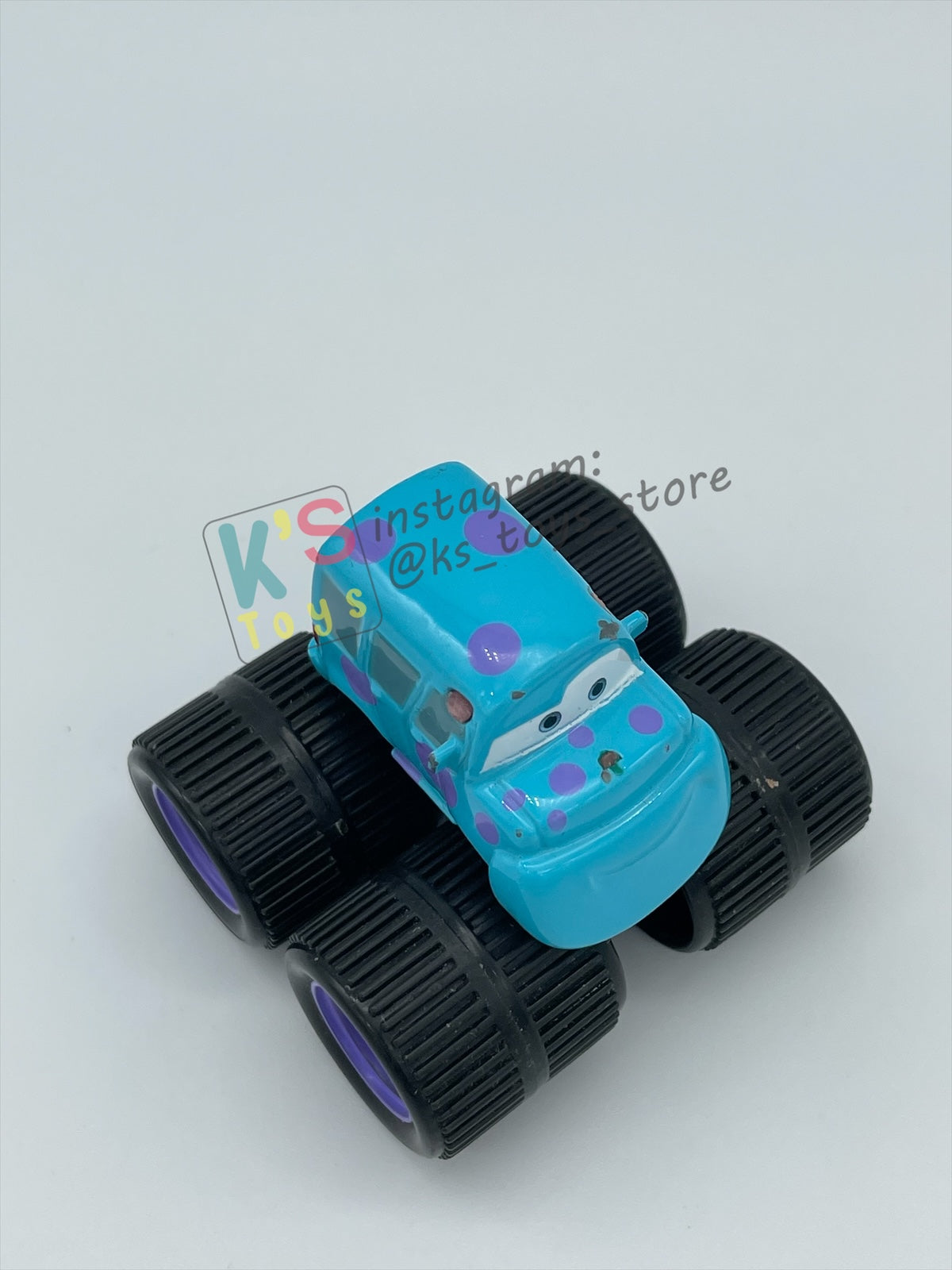 PRE-OWNED / LOOSE DISNEY PIXAR CARS BY MATTEL - "SULLEY" - BROKEN HORNS, PLAYED WITH CONDITION - READ DESCRIPTION!!!!!!!!!!!