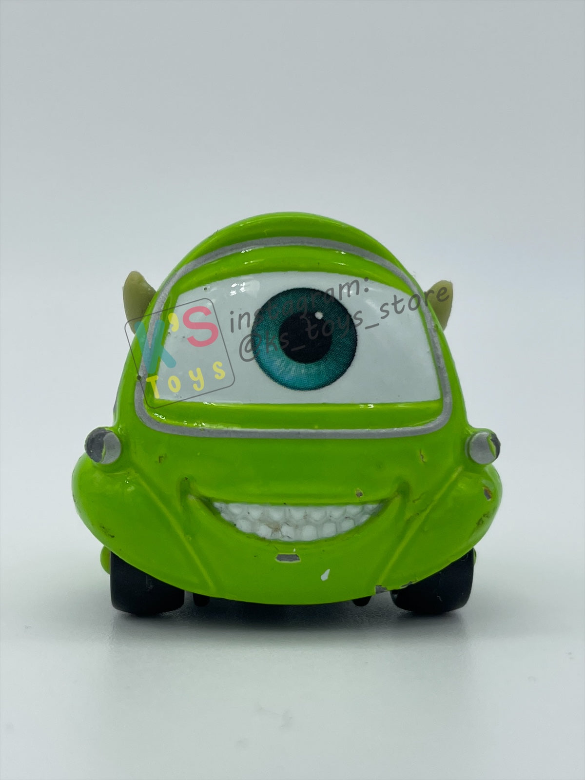 PRE-OWNED / LOOSE DISNEY PIXAR CARS BY MATTEL - "MIKE" - CARS SERIES - PLAYED WITH GOOD CONDITION - READ DESCRIPTION!!!!!!!!!!!
