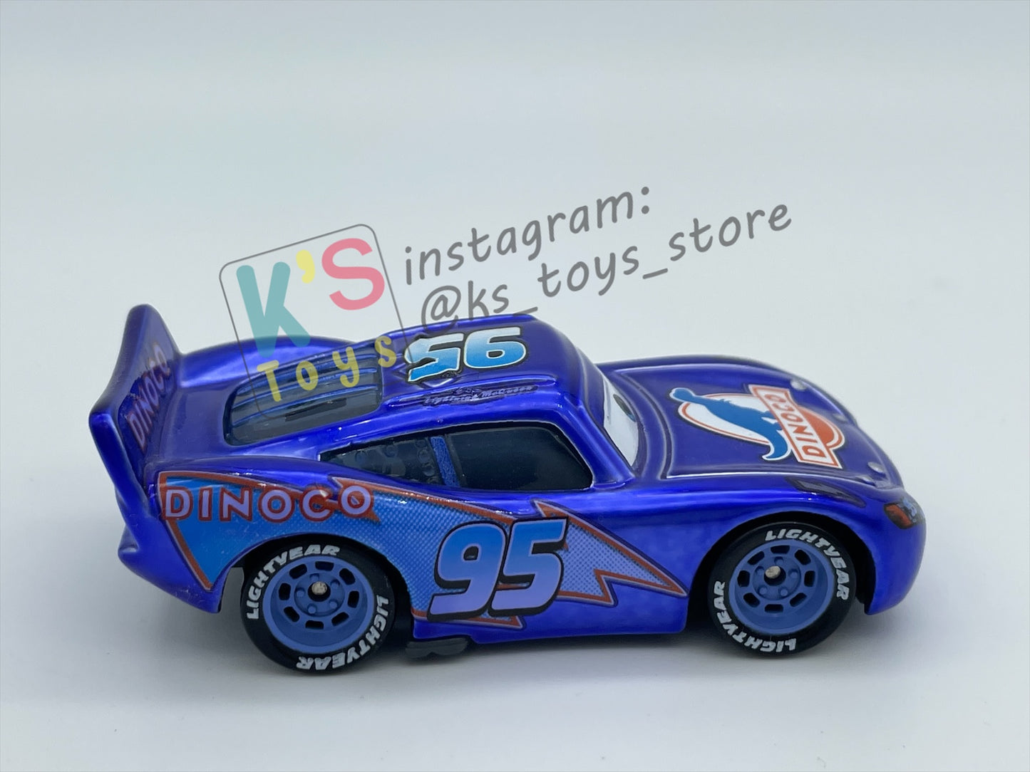 PRE-OWNED / LOOSE DISNEY PIXAR CARS - RARE LIMITED/PROMO BLUE RANSBURG BLU-RAY LIGHTNING MCQUEEN - EXCELLENT CONDITION