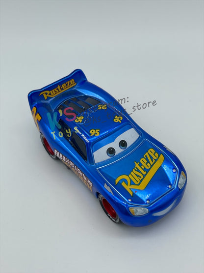 PRE-OWNED / LOOSE DISNEY PIXAR CARS 1:55 BY MATTEL - "METALLIC FABULOUS LIGHTNING MCQUEEN" THOMASVILLE RACING LEGENDS SERIES - MINT CONDITION