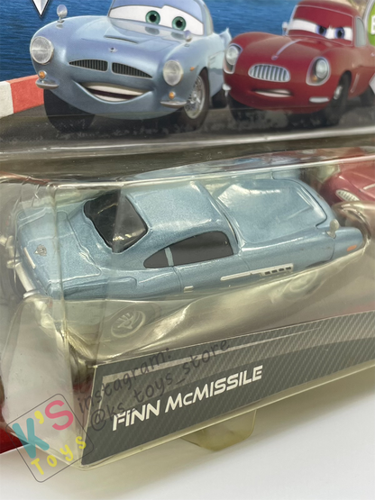 Disney Pixar Cars 1:55 2-Pack FINN McMISSILE and LELAND TURBO - BNIP