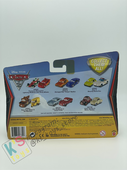 Disney Pixar Cars 1:55 2-Pack FINN McMISSILE and LELAND TURBO - BNIP