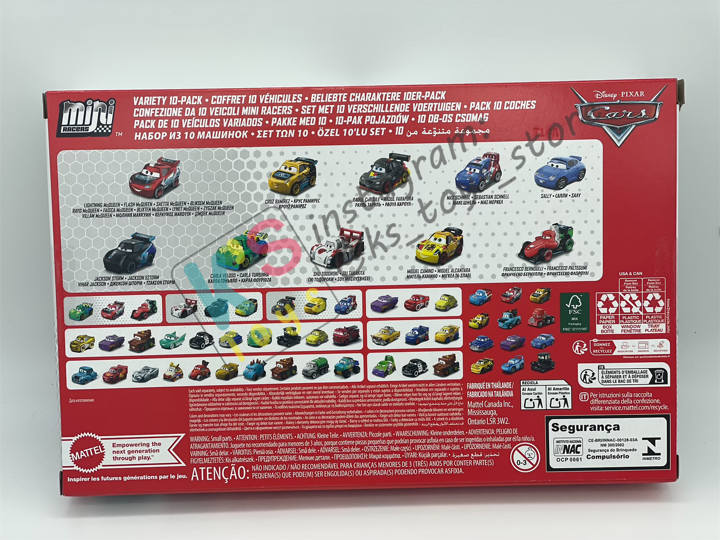 MINI RACERS DISNEY PIXAR CARS 10-PACK NEW 2024 GRC series - BNIP