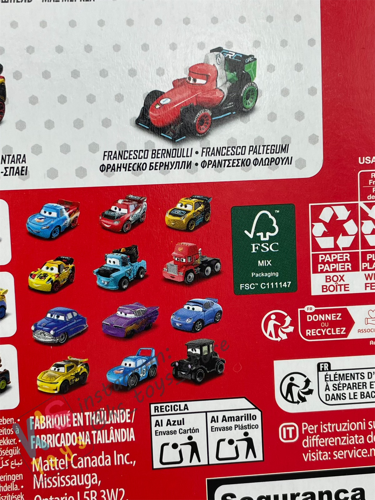 MINI RACERS DISNEY PIXAR CARS 10-PACK NEW 2024 GRC series - BNIP