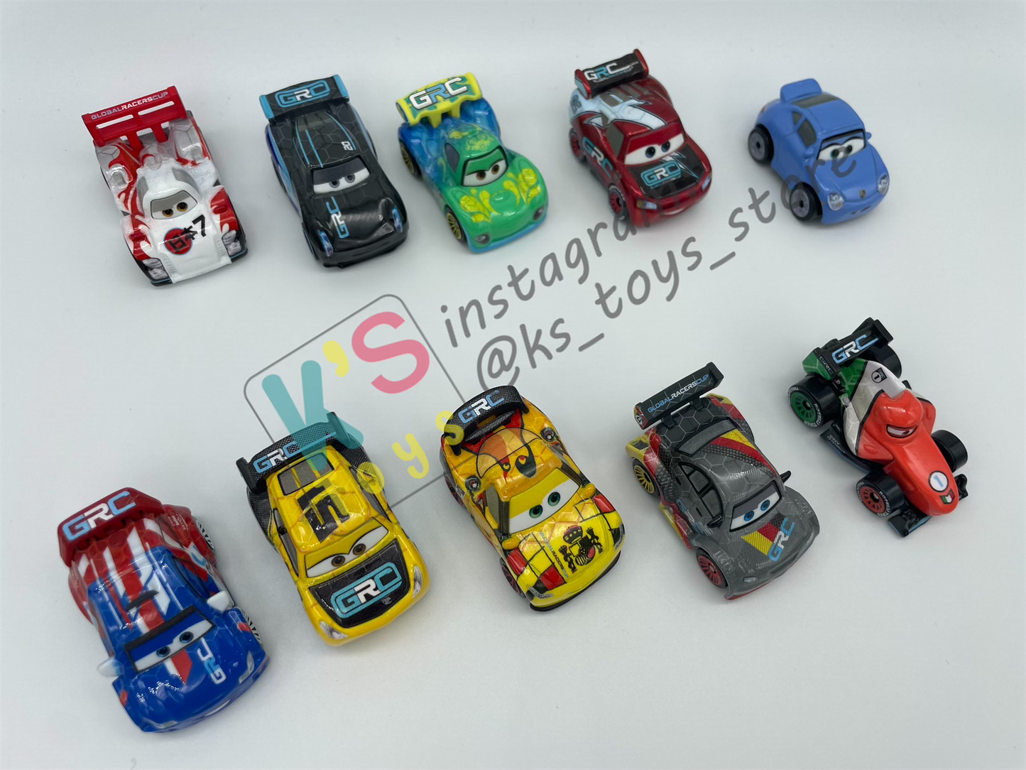 MINI RACERS DISNEY PIXAR CARS 10-PACK NEW 2024 GRC series - BNIP