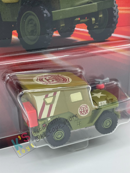 DISNEY PIXAR CARS BY MATTEL - "SARGE RACE AND RESCUE" 2025 NEW RELEASE RACE & RESCUE SERIES - BNIP