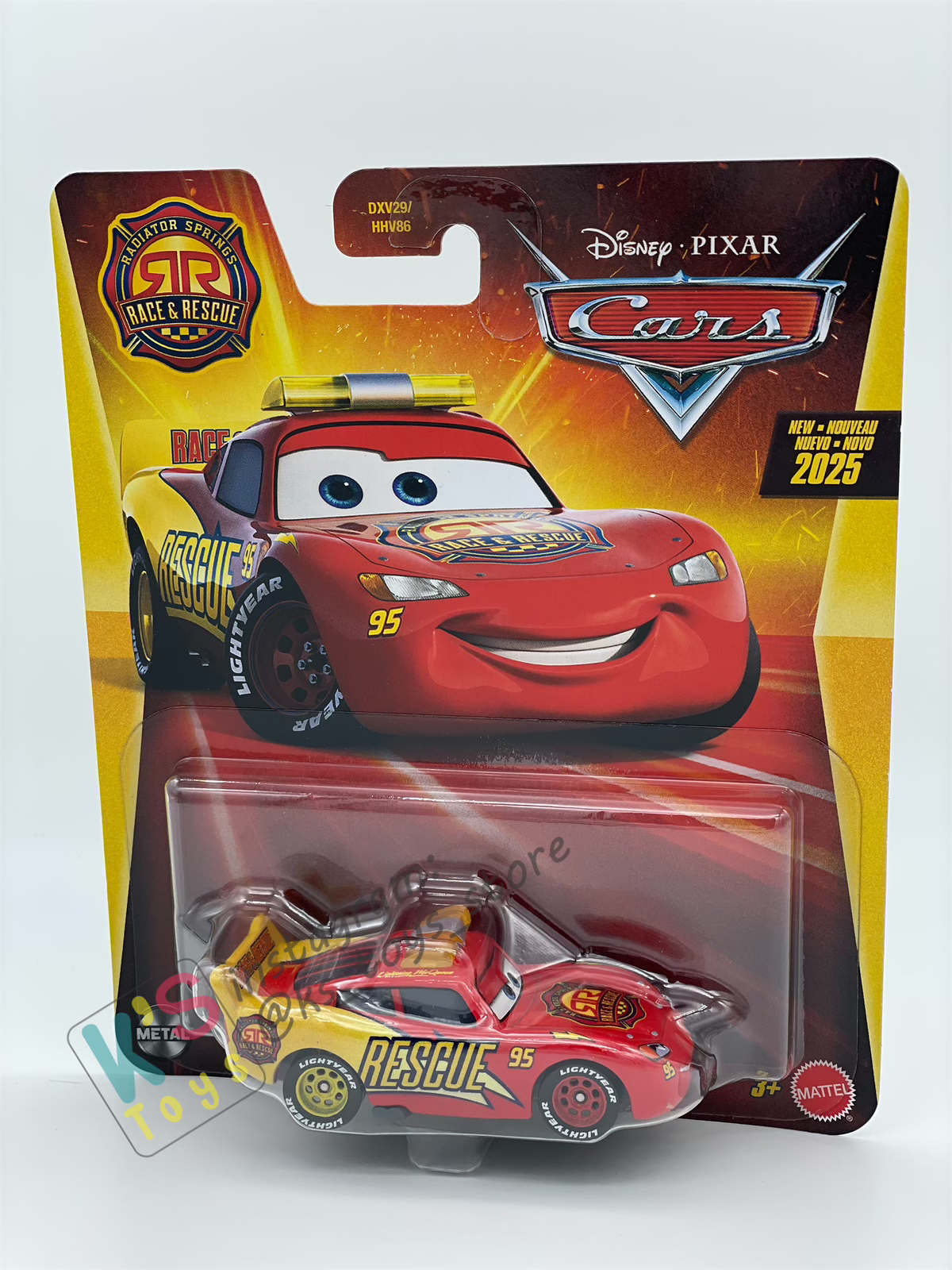 DISNEY PIXAR CARS BY MATTEL - "LIGHTNING MCQUEEN RACE AND RESCUE" 2025 NEW RELEASE RACE & RESCUE SERIES - BNIP