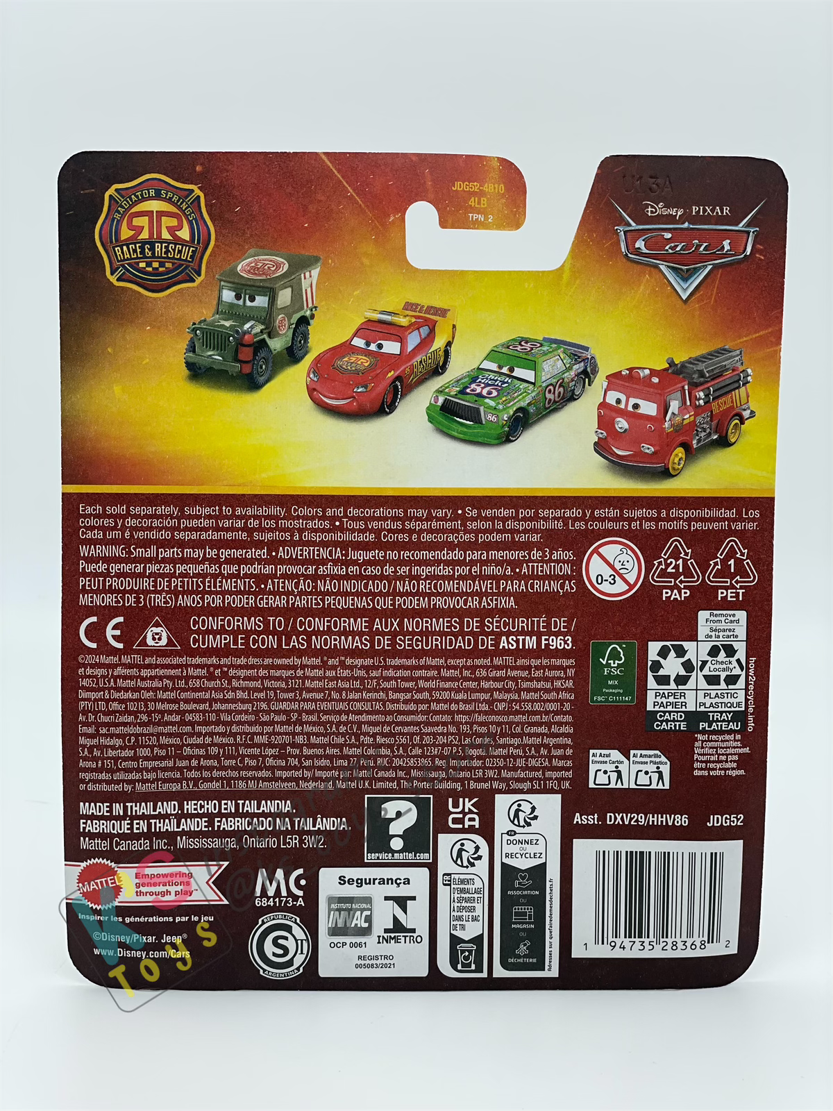 DISNEY PIXAR CARS BY MATTEL - "JACKSON STORM RALLY RACE 200" 2025 NEW RELEASE RACE & RESCUE SERIES - BNIP