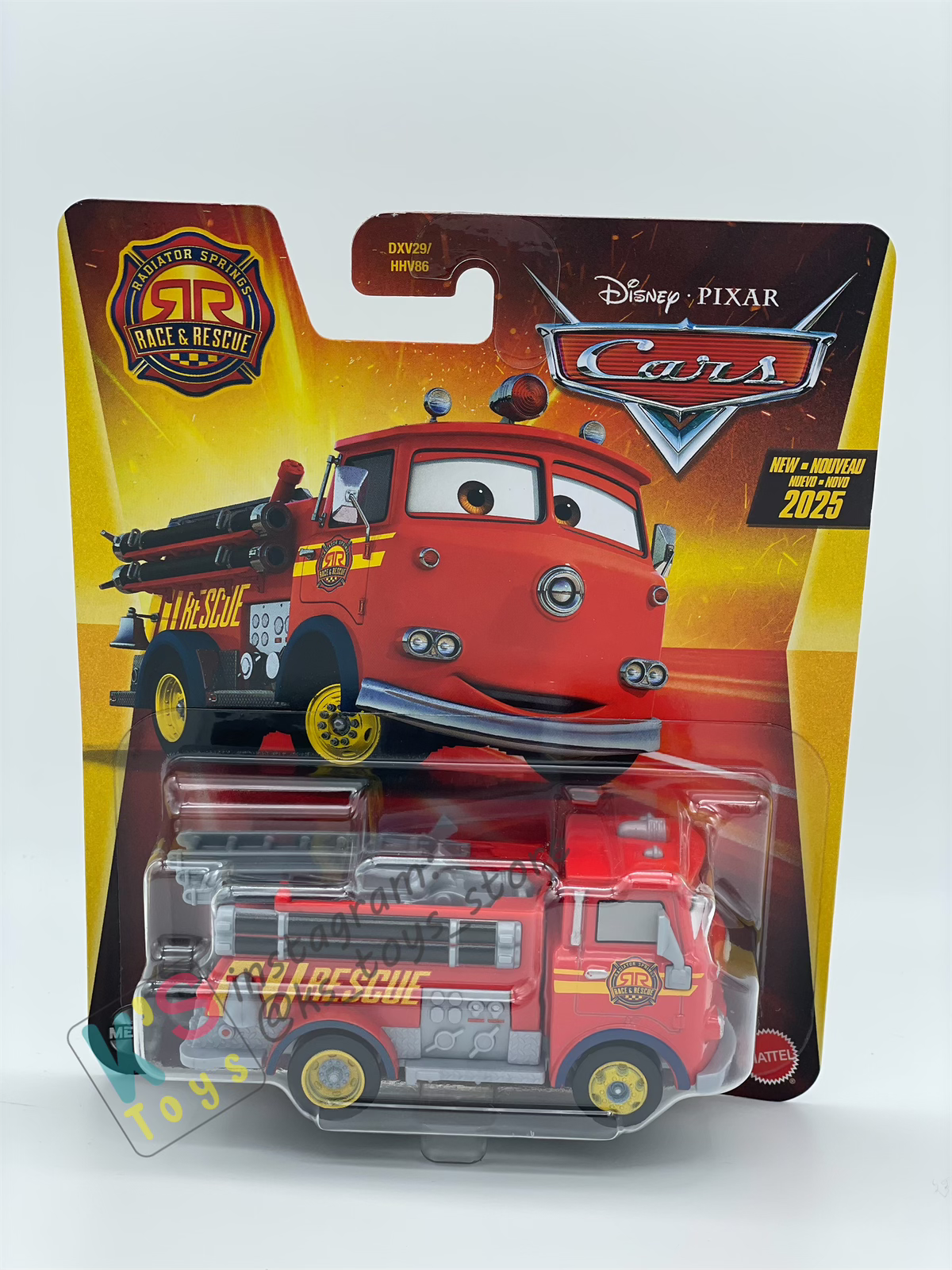 DISNEY PIXAR CARS BY MATTEL - "RED RACE AND RESCUE" 2025 NEW RELEASE RACE & RESCUE SERIES - BNIP
