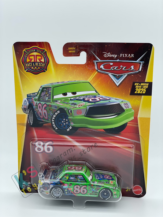 DISNEY PIXAR CARS BY MATTEL - "CHICK HICKS RALLY RACE 200" 2025 NEW RELEASE RACE & RESCUE SERIES - BNIP