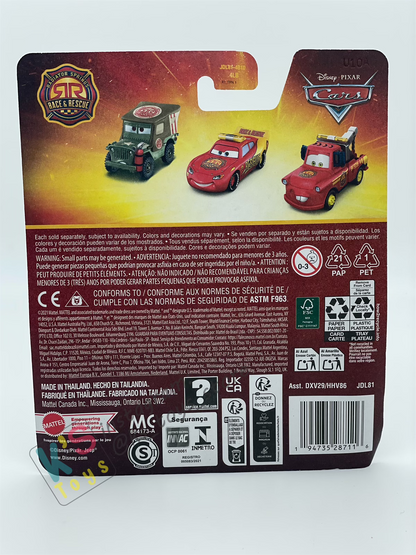 DISNEY PIXAR CARS BY MATTEL - "CHICK HICKS RALLY RACE 200" 2025 NEW RELEASE RACE & RESCUE SERIES - BNIP