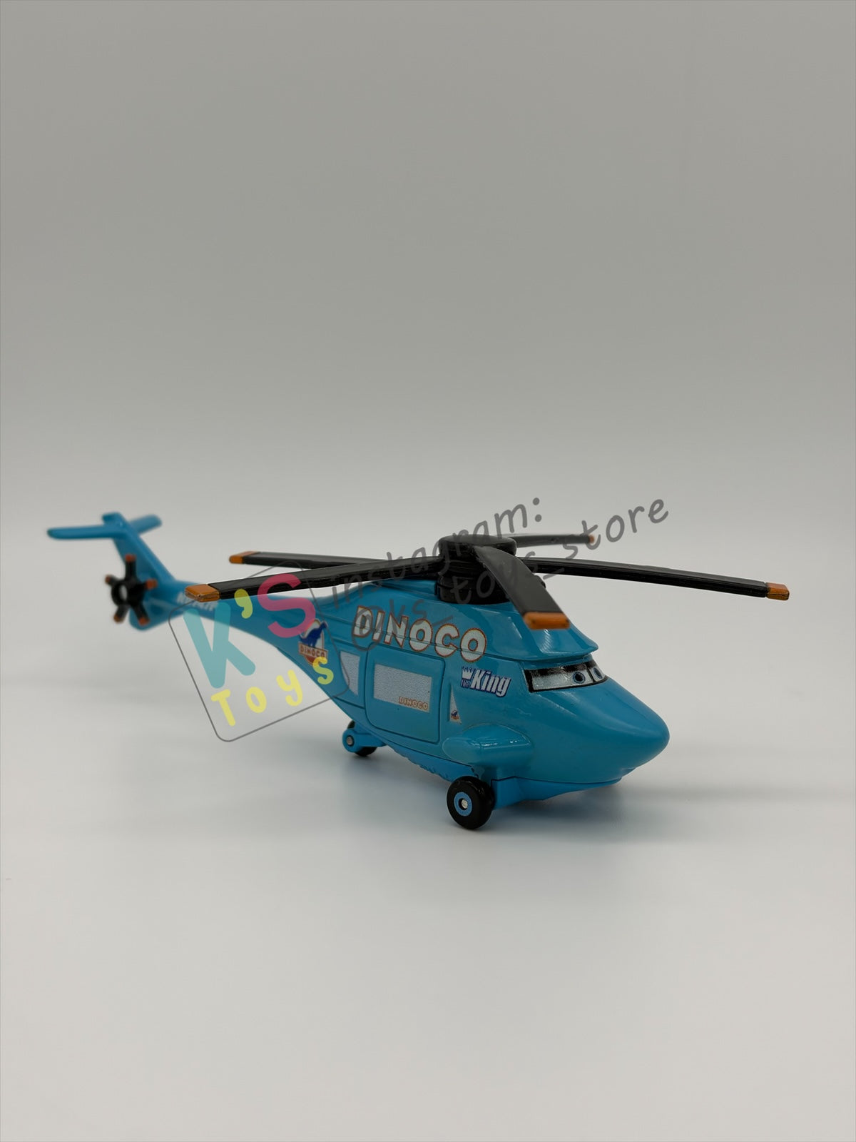 PRE-OWNED / LOOSE DISNEY PIXAR CARS - "DINOCO HELICOPTER ROTOR TURBOSKY" DELUXE SIZE, DINOCO DAYDREAM SERIES - NEAR MINT CONDITION - READ DESCRIPTION!!!!!!