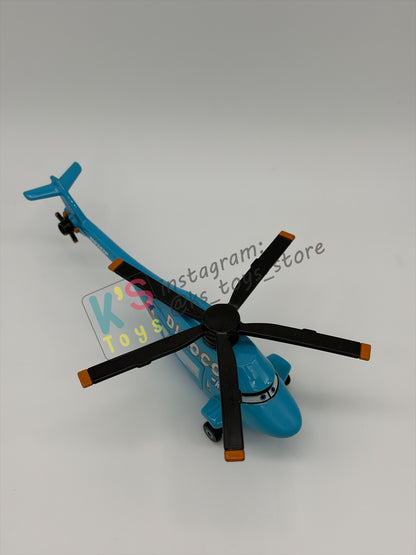 PRE-OWNED / LOOSE DISNEY PIXAR CARS - "DINOCO HELICOPTER ROTOR TURBOSKY" DELUXE SIZE, DINOCO DAYDREAM SERIES - NEAR MINT CONDITION - READ DESCRIPTION!!!!!!
