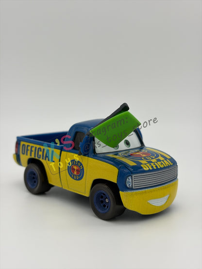 PRE-OWNED / LOOSE DISNEY PIXAR CARS - "DEXTER HOOVER WITH GREEN FLAG" CARS SERIES - NEAR MINT CONDITION - READ DESCRIPTION!!!!!!