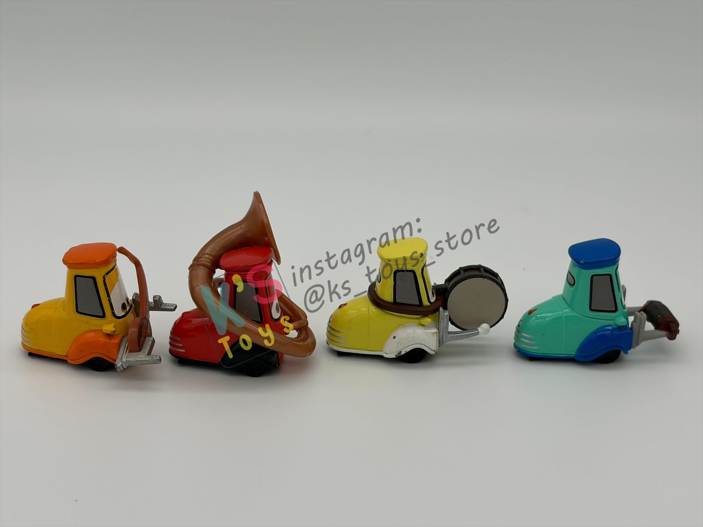 PRE-OWNED / LOOSE DISNEY PIXAR CARS BY MATTEL - "UNCLE TOPOLINO’S BAND" GOOD CONDITION - READ DESCRIPTION!!!!!!!!!!!