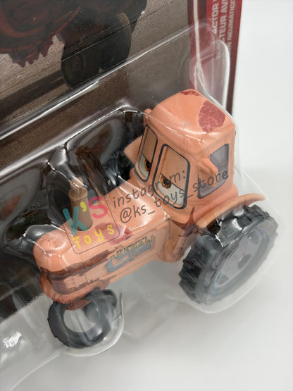 Disney Pixar Cars 1:55 by Mattel 2-Pack, MATER AND TRACTOR WITH TIRE IN MOUTH - 2026 RE-RELEASED 20TH ANNIVERSARY CARD- BNIP