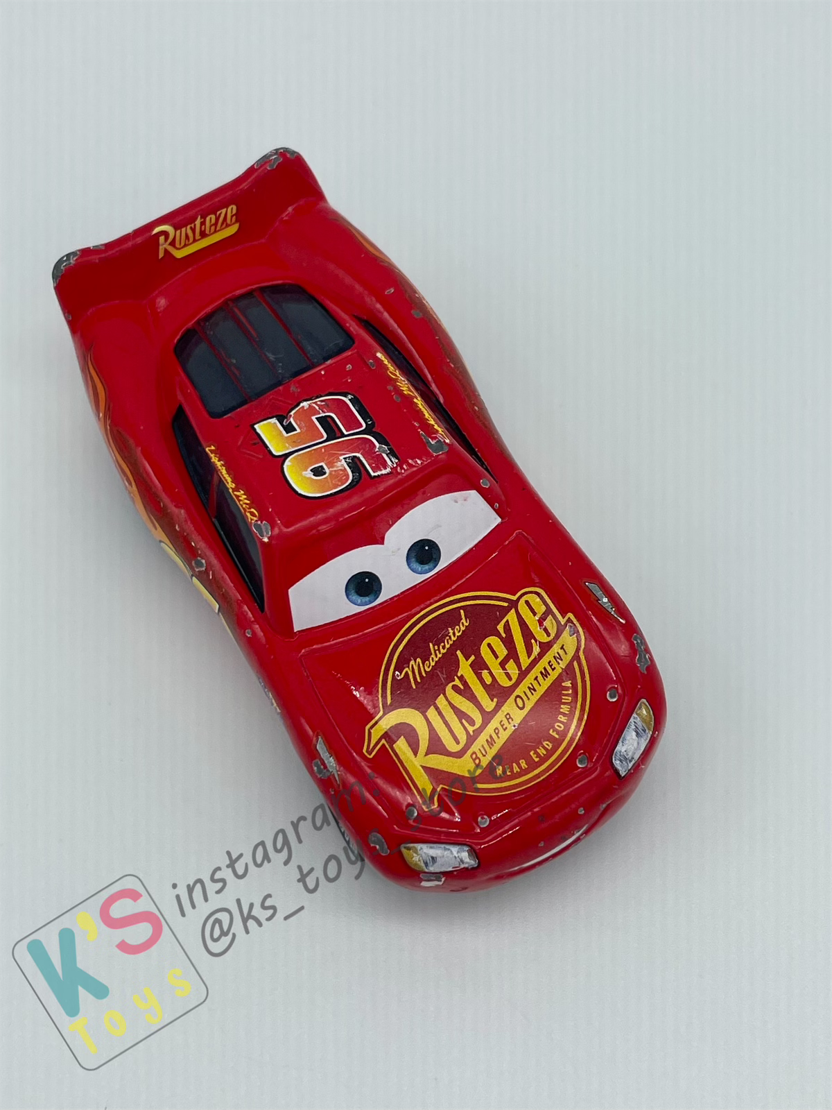 PRE-OWNED / LOOSE DISNEY PIXAR CARS - "CARS 3 LIGHTNING MCQUEEN" CARS 3 SERIES - PLAYED CONDITION