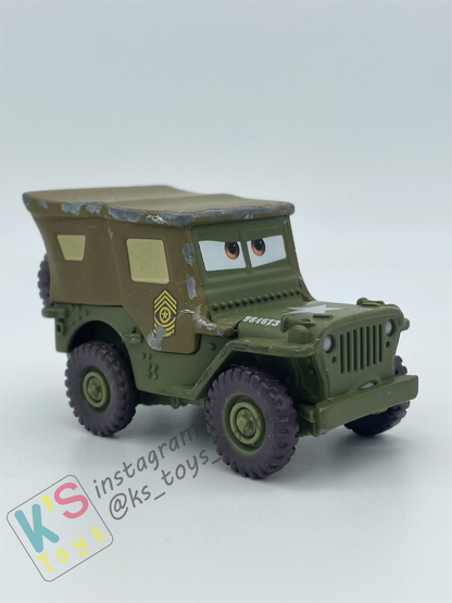 PRE-OWNED / LOOSE DISNEY PIXAR CARS - "SARGE" CARS 3 SERIES - PLAYED CONDITION