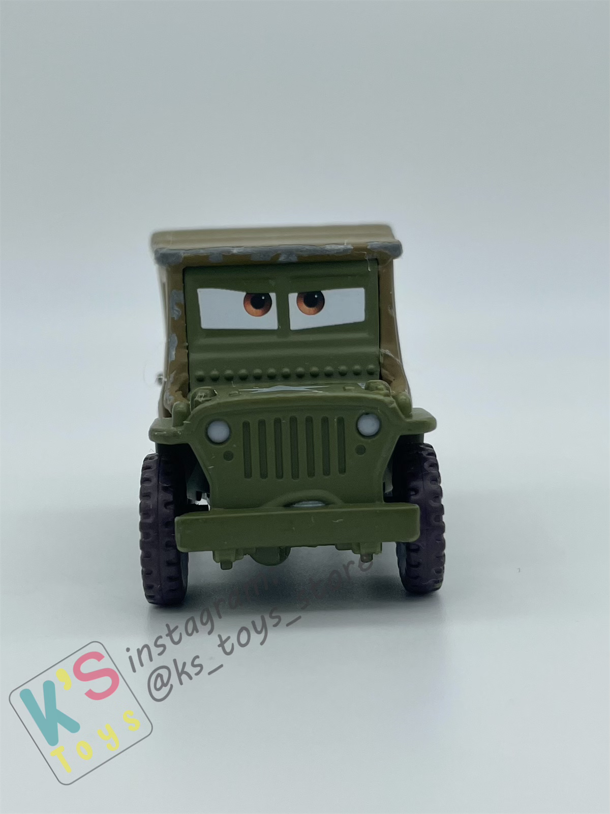PRE-OWNED / LOOSE DISNEY PIXAR CARS - "SARGE" CARS 3 SERIES - PLAYED CONDITION