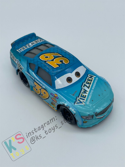 PRE-OWNED / LOOSE DISNEY PIXAR CARS - #39 VIEW ZEEN BUCK BEARINGLY CARS 3 - PLAYED CONDITION