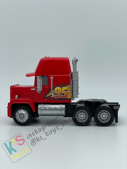 PRE-OWNED / LOOSE DISNEY PIXAR CARS - MACK CARS 3, SEMI TRUCK - PLAYED CONDITION