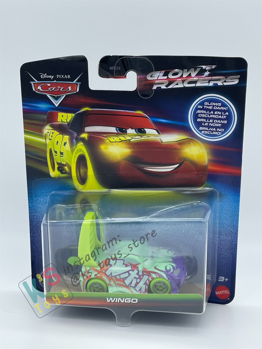 GLOW RACERS Disney Pixar Cars by MATTEL, WINGO - NEW RELEASE 2025 - BNIP