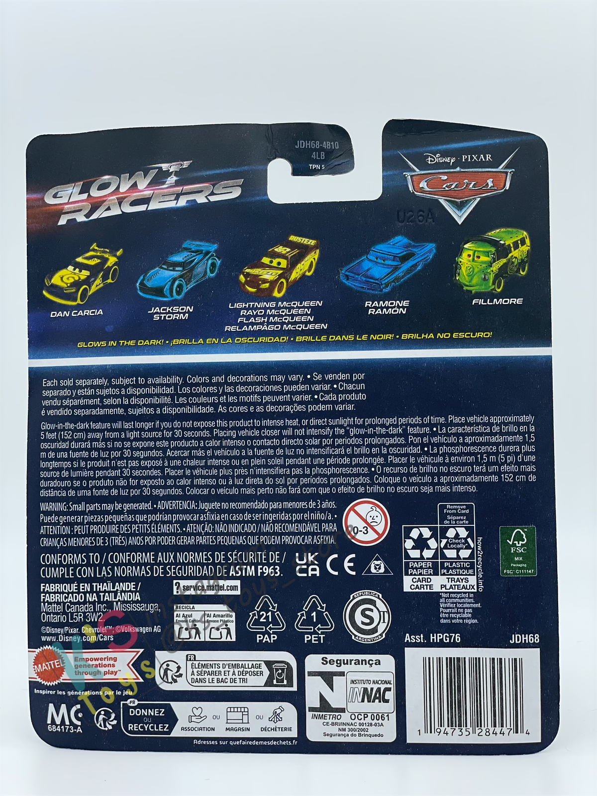GLOW RACERS Disney Pixar Cars by MATTEL, WINGO - NEW RELEASE 2025 - BNIP