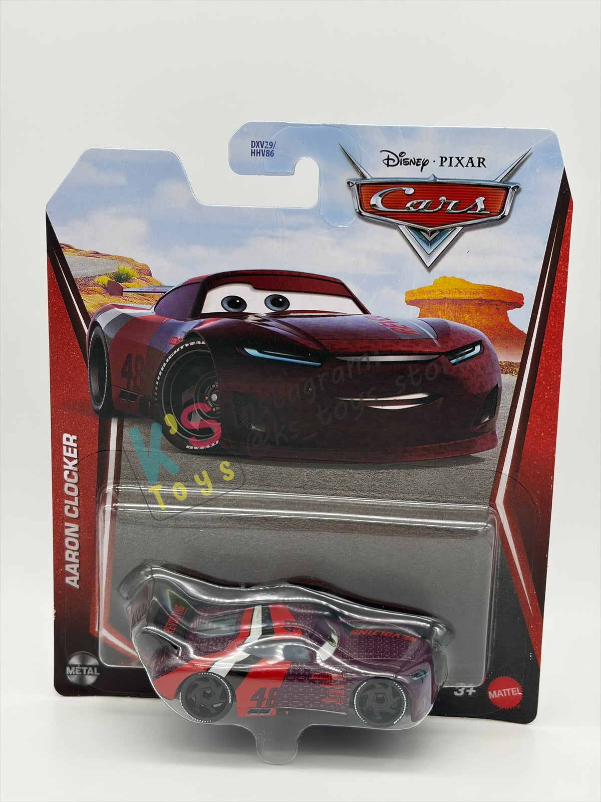 DISNEY PIXAR CARS 1:55 BY MATTEL - "AARON CLOCKER" CARS 3 - 2026 RE-RELEASED NEW CARD - BNIP