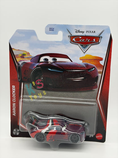 DISNEY PIXAR CARS 1:55 BY MATTEL - "AARON CLOCKER" CARS 3 - 2026 RE-RELEASED NEW CARD - BNIP