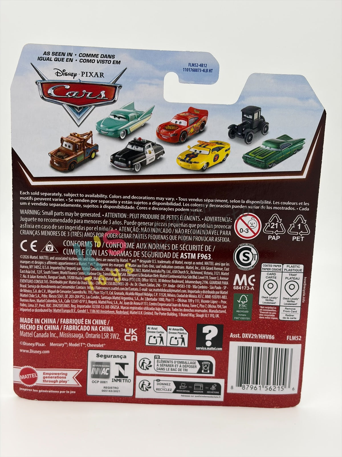 DISNEY PIXAR CARS BY MATTEL 1:55, "CHICK HICKS" - 2026 RE-RELEASED NEW CARD - BNIP