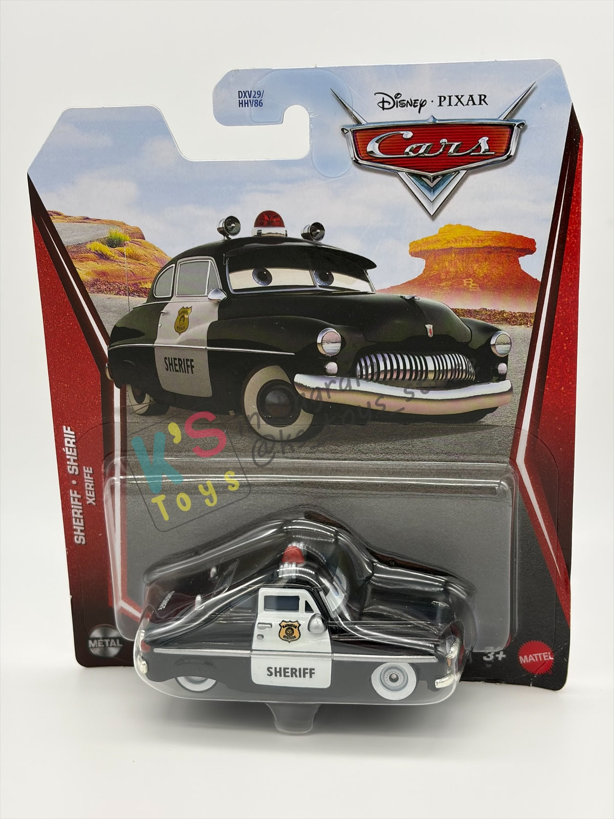 DISNEY PIXAR CARS BY MATTEL - "SHERIFF" CARS 1 - 2026 RE-RELEASED NEW CARD - BNIP