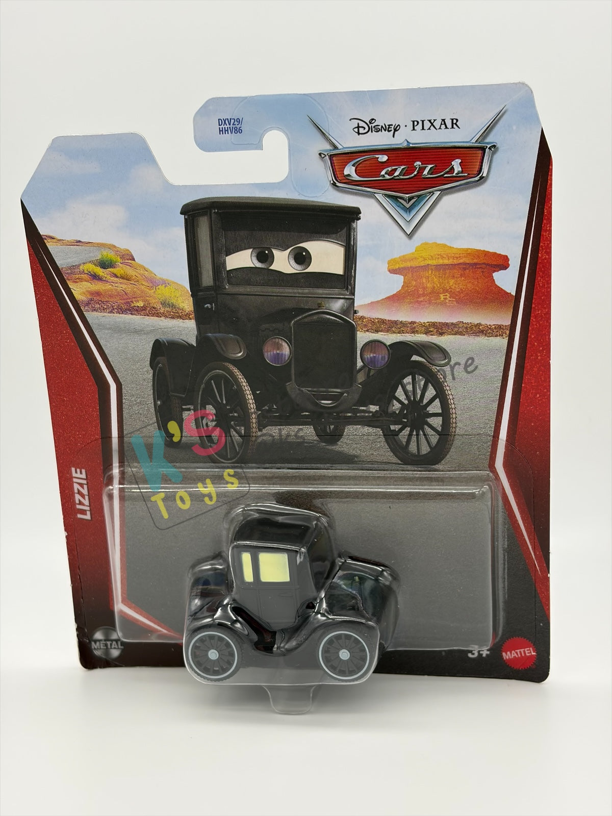 Disney Pixar Cars 1:55 by MATTEL,  "LIZZIE" - 2026 RE-RELEASED NEW CARD - BNIP